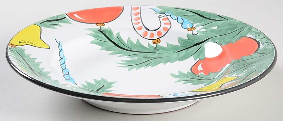 Old Fashioned Christmas Large Rim Soup Bowl by Herend Village-1
