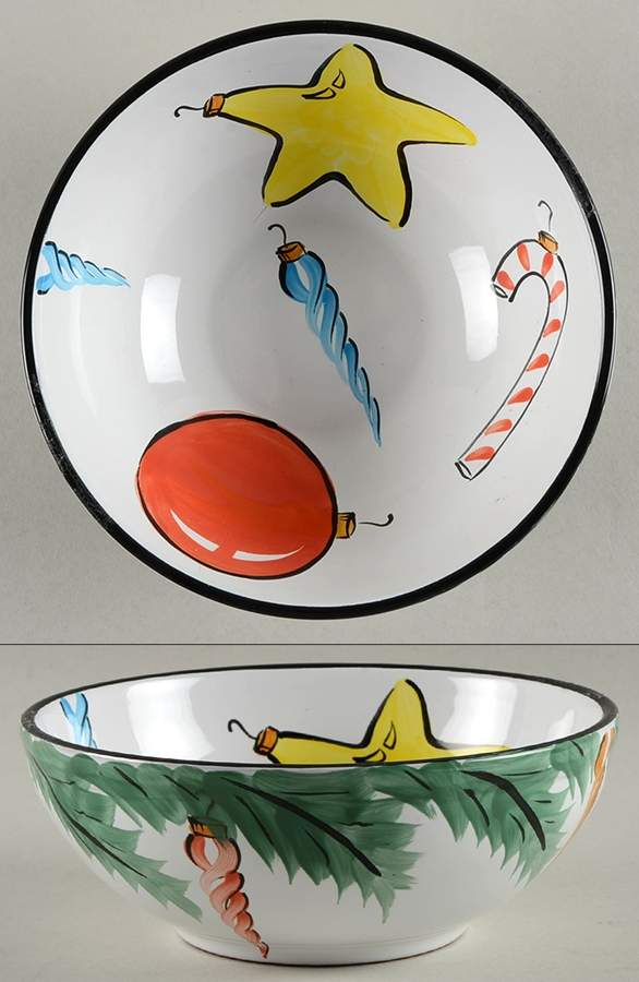 Old Fashioned Christmas Coupe Soup Bowl by Herend Village-1