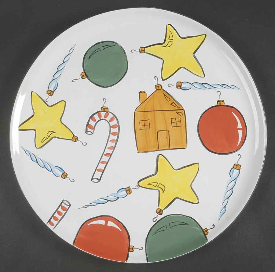 Old Fashioned Christmas 12' Round Tray by Herend Village-1