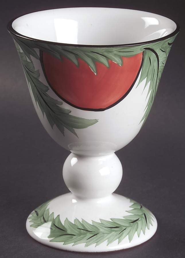 Old Fashioned Christmas China Goblet by Herend Village-1