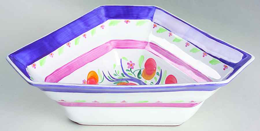 Peach Tree Triangular Vegetable Bowl by Herend Village-1