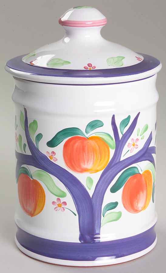 Peach Tree Medium Canister & Lid by Herend Village-1