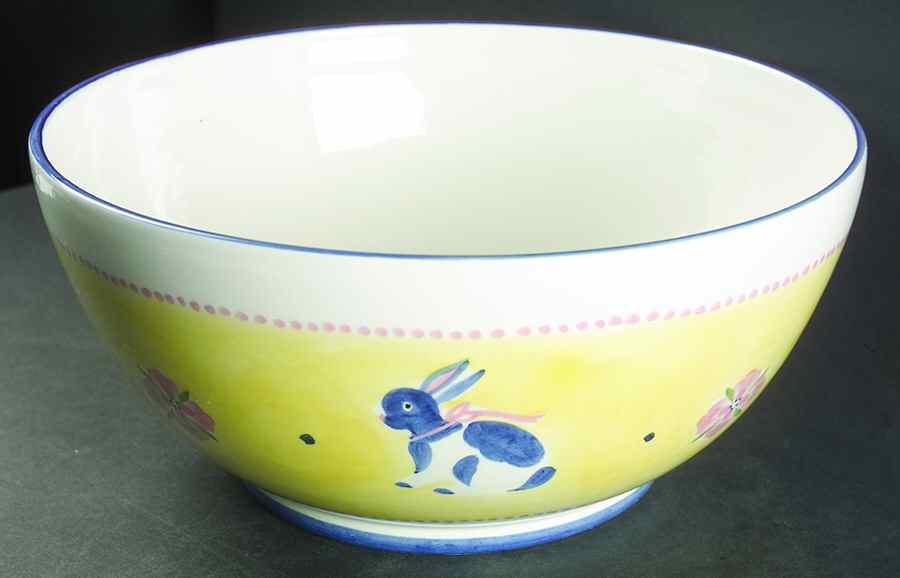 Rabbit Rabbit 12" Large Salad Serving Bowl by Herend Village-1