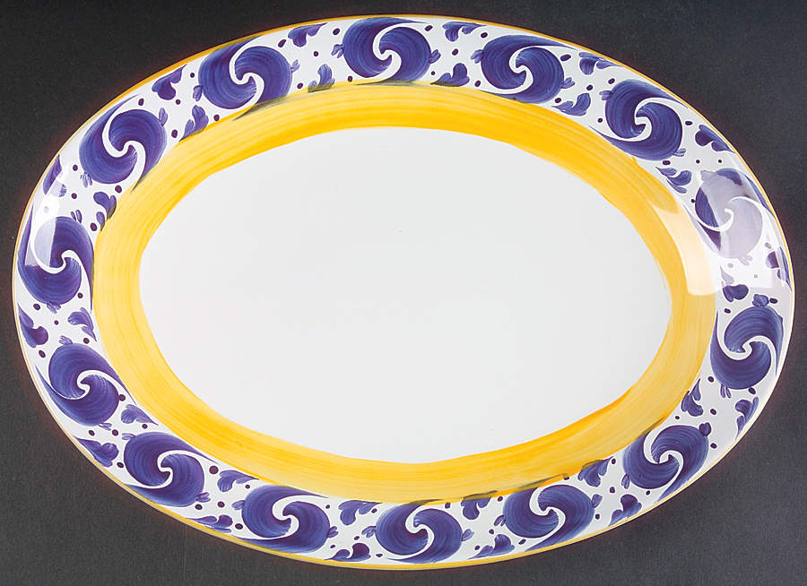 Splash 12" Oval Serving Platter by Herend Village-1
