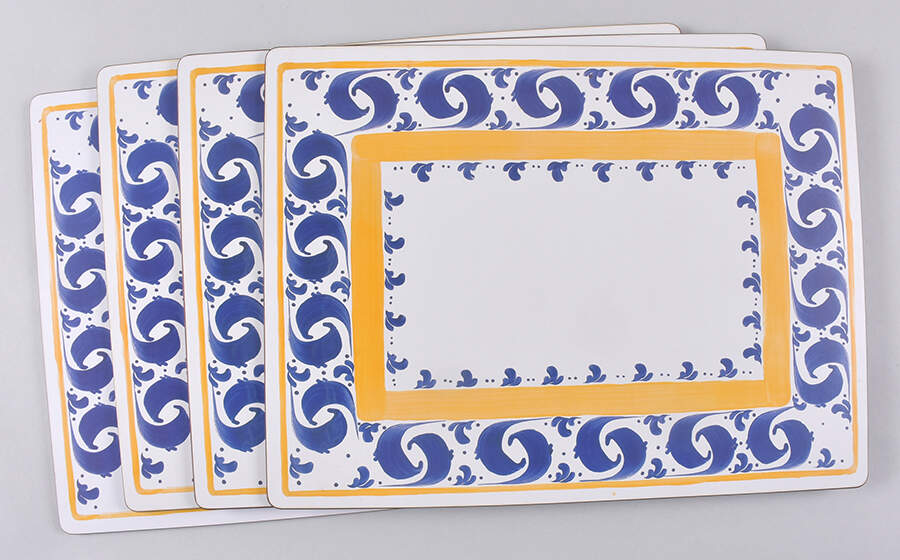 Splash Rectangular Placemat w/Felt Backing by Herend Village-1