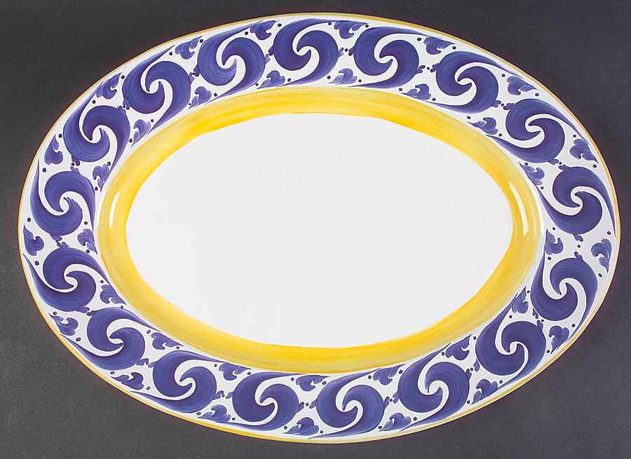 Splash 16" Oval Serving Platter by Herend Village-1