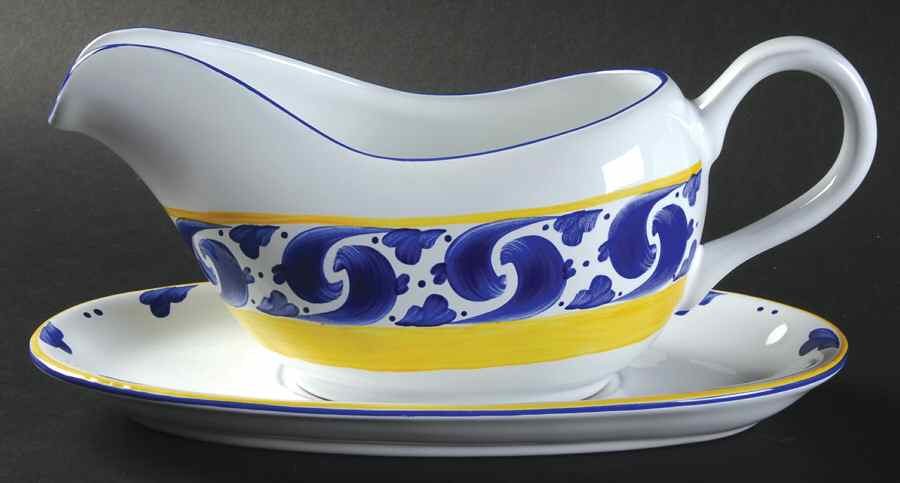 Splash Gravy Boat & Underplate by Herend Village-1