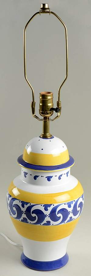 Splash Electric Lamp No Shade by Herend Village-1