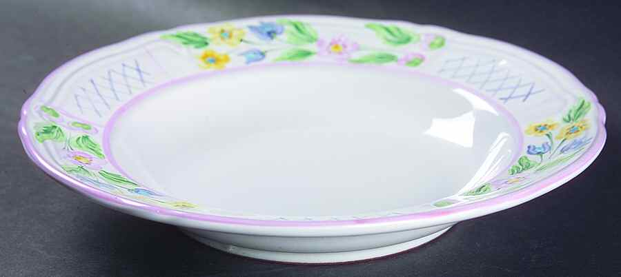 Trellis Large Rim Soup Bowl by Herend Village-1