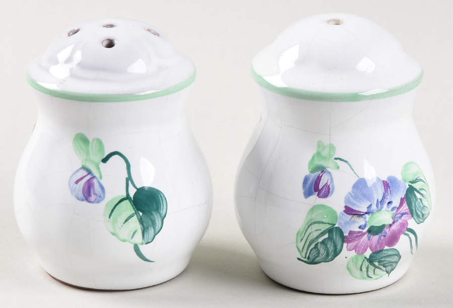 Violets Salt & Pepper Set by Herend Village-1