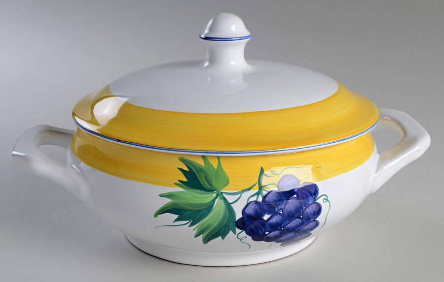 Village Vineyard Round Covered Vegetable by Herend Village-1