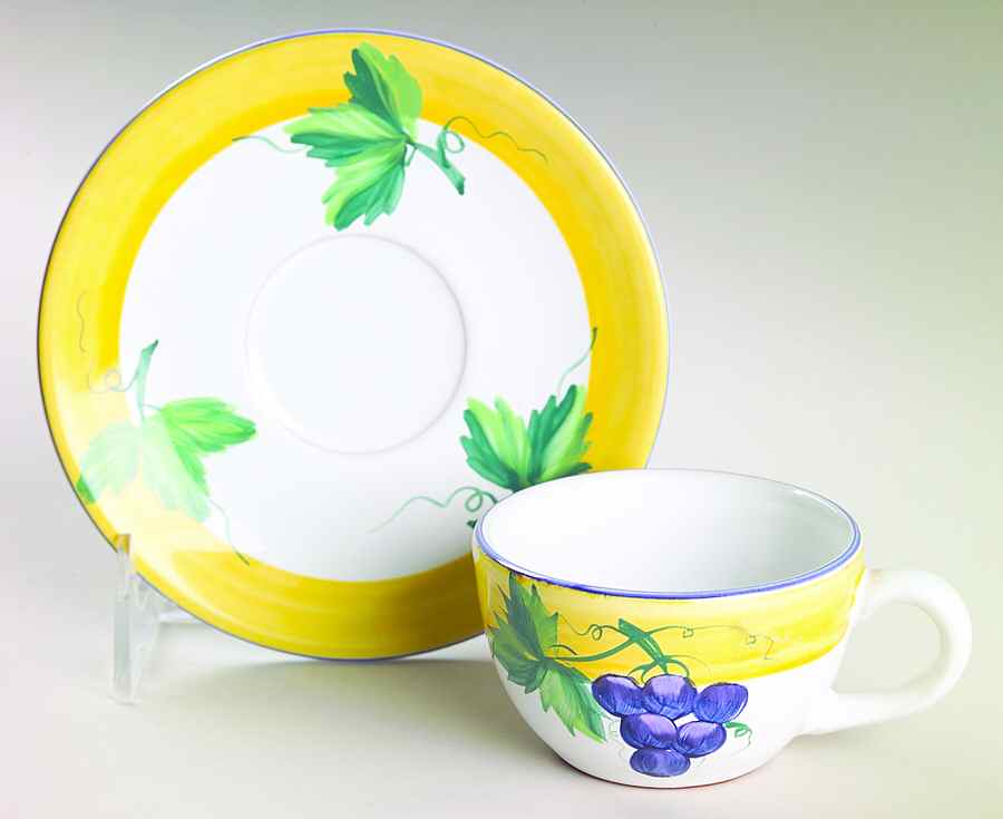 Village Vineyard Flat Demitasse Cup & Saucer Set by Herend Village-1