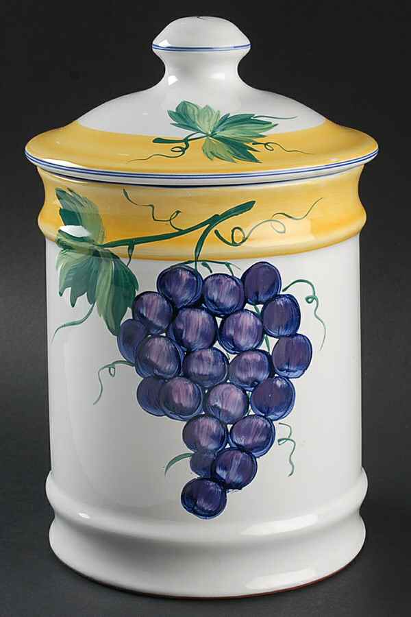 Village Vineyard Large Canister & Lid by Herend Village-1
