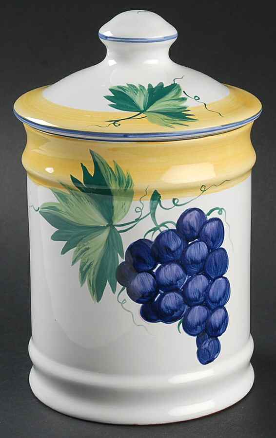 Village Vineyard Small Canister & Lid by Herend Village-1