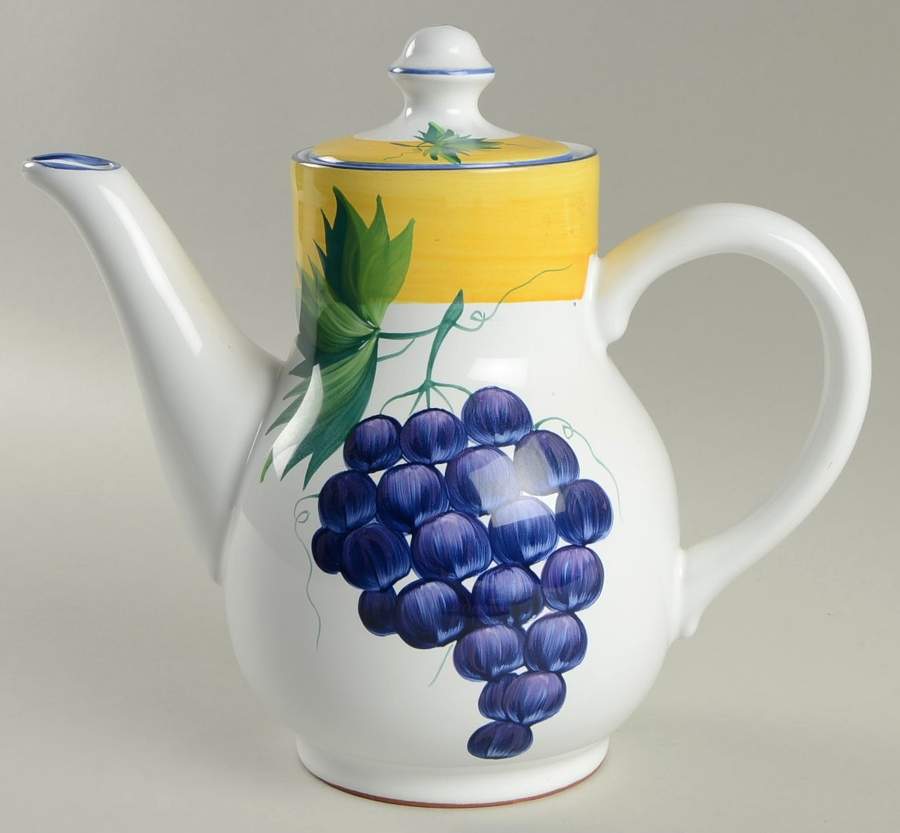Village Vineyard Coffee Pot & Lid by Herend Village-1