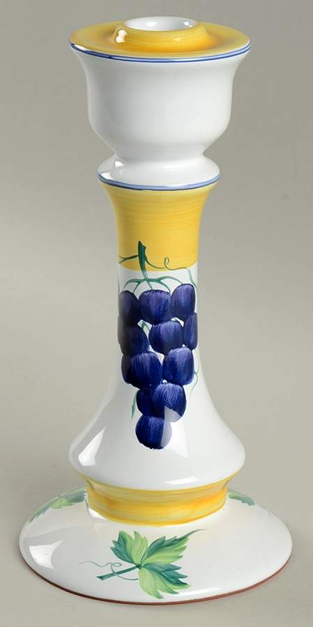 Village Vineyard 8" Tall Candlestick by Herend Village-1