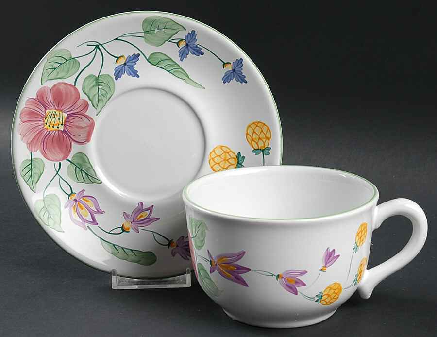 Wildflower Breakfast Cup & Saucer Set by Herend Village-1