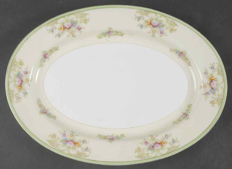 Hir73 12" Oval Serving Platter by Hira China-1