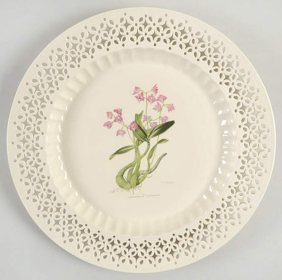 Creamware Pierced Accent Dinner Plate by Hartley Greens-1