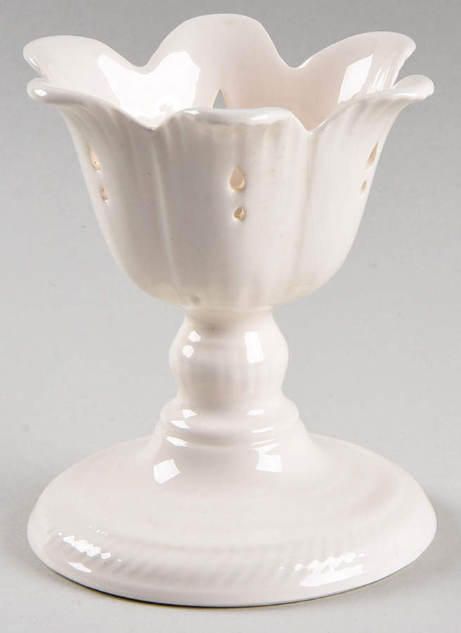 Creamware Pierced Candle Votive by Hartley Greens-1