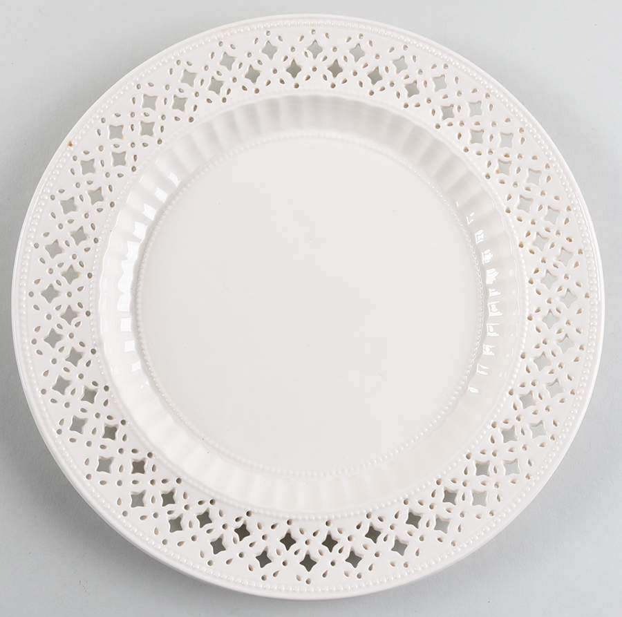 Creamware Pierced Dinner Plate by Hartley Greens-1