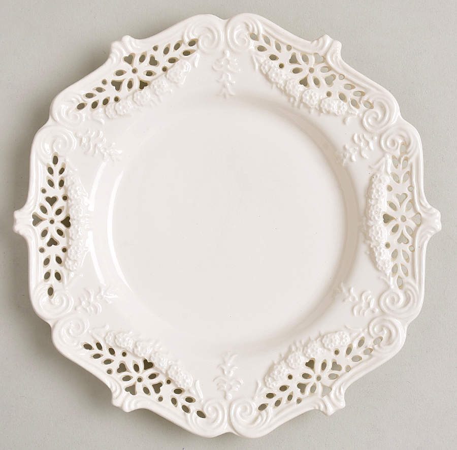 Creamware Pierced Dessert/Pie Plate by Hartley Greens-1