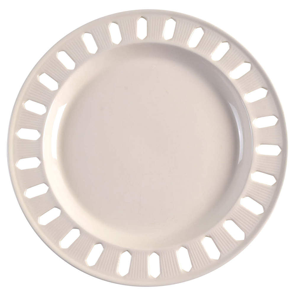 Creamware Pierced Dinner Plate by Hartley Greens-1
