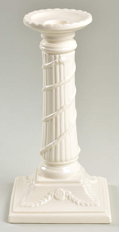 Creamware Pierced 9" Tall Candlestick by Hartley Greens-1
