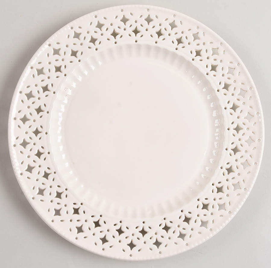 Creamware Pierced Salad Plate by Hartley Greens-1