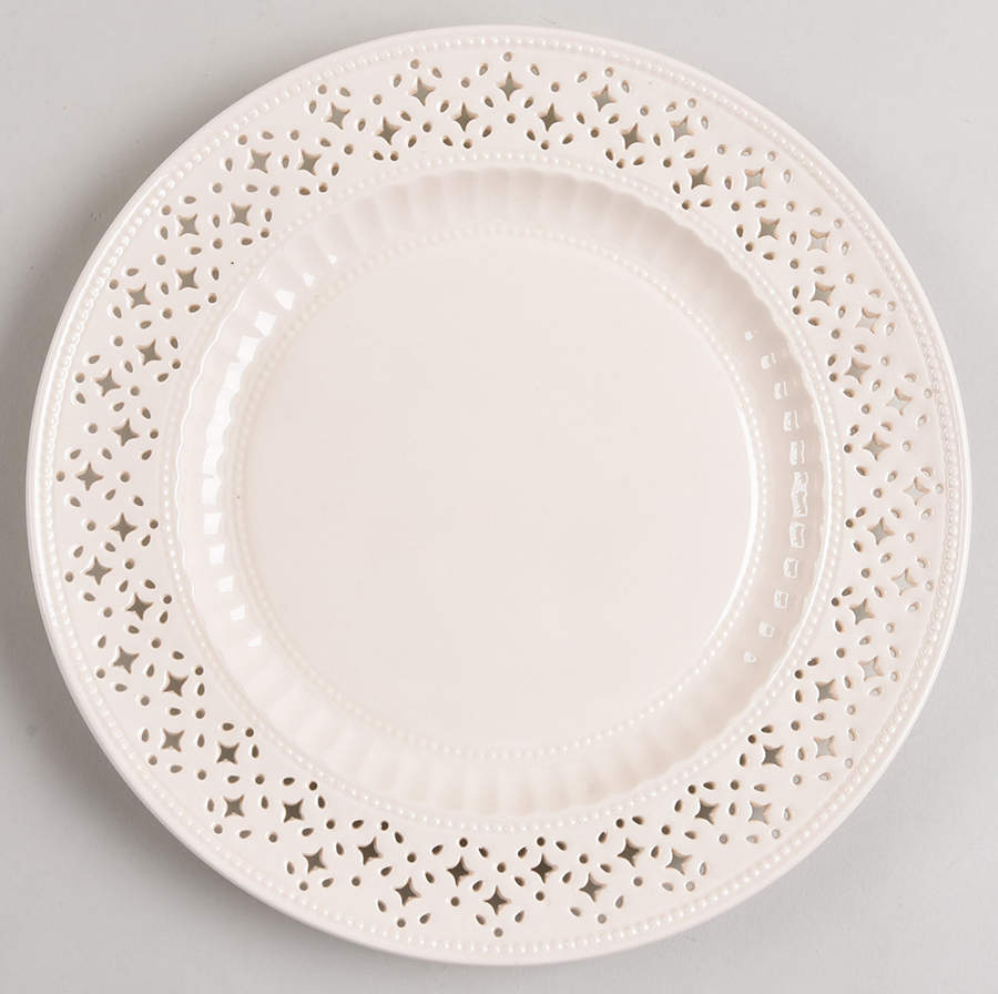 Creamware Pierced Salad Plate by Hartley Greens-1