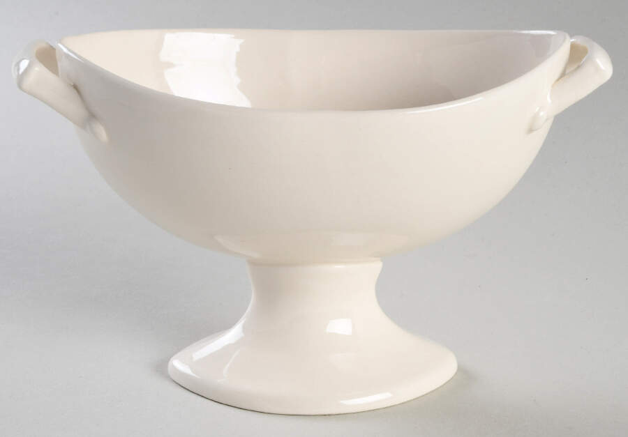 Creamware Pierced Sauce Boat No LId by Hartley Greens-1