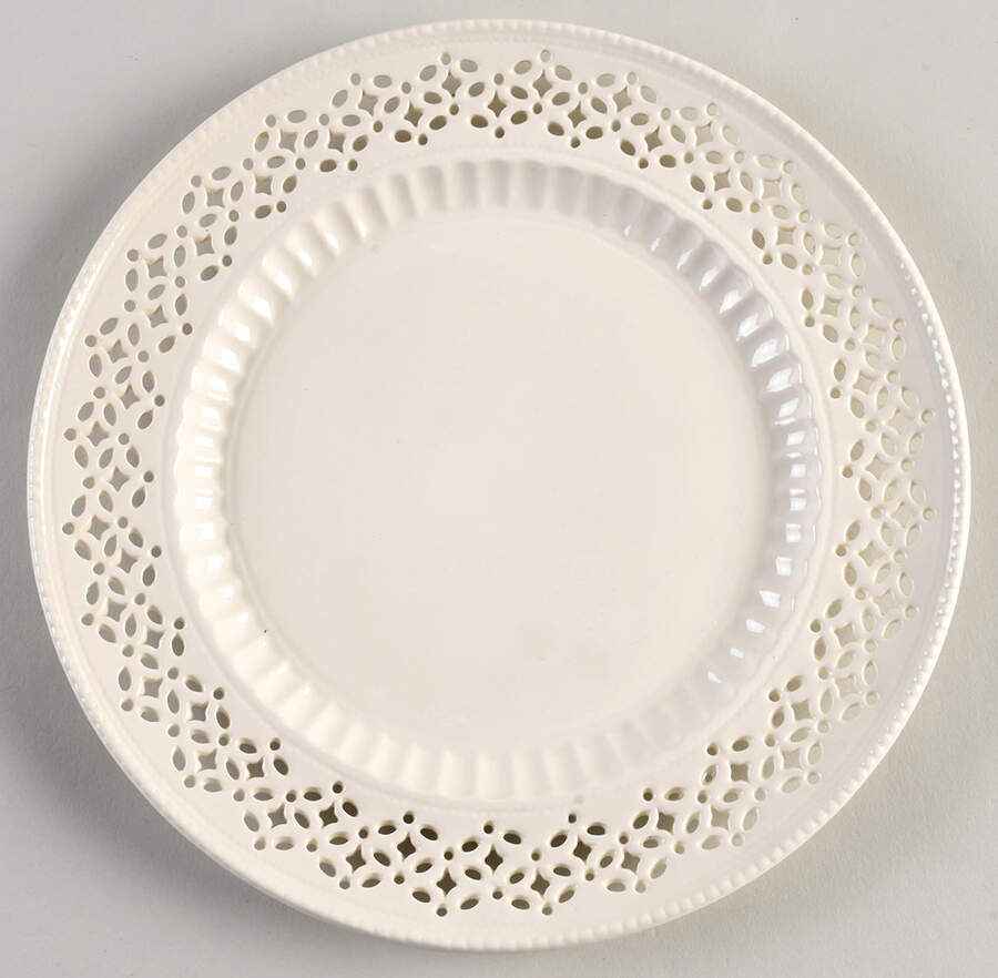 Creamware Pierced Salad Plate by Hartley Greens-1