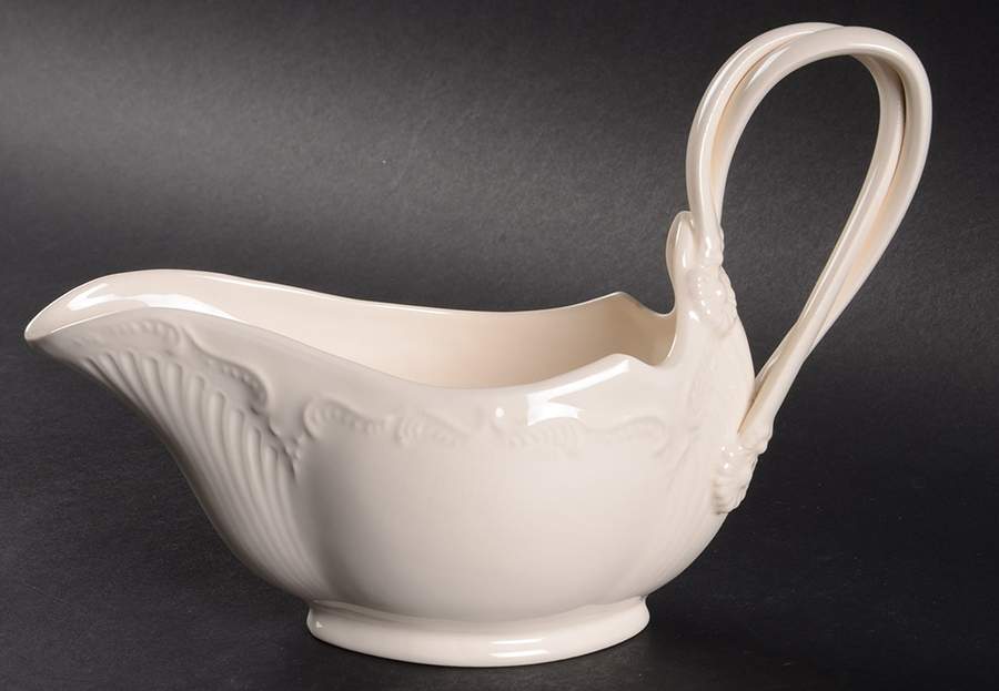 Creamware Pierced Gravy Boat by Hartley Greens-1