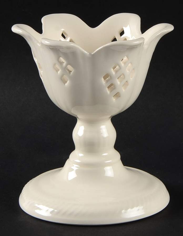 Creamware Pierced Sweets Comport by Hartley Greens-1
