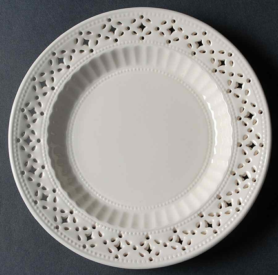 Creamware Pierced Bread & Butter Plate by Hartley Greens-1