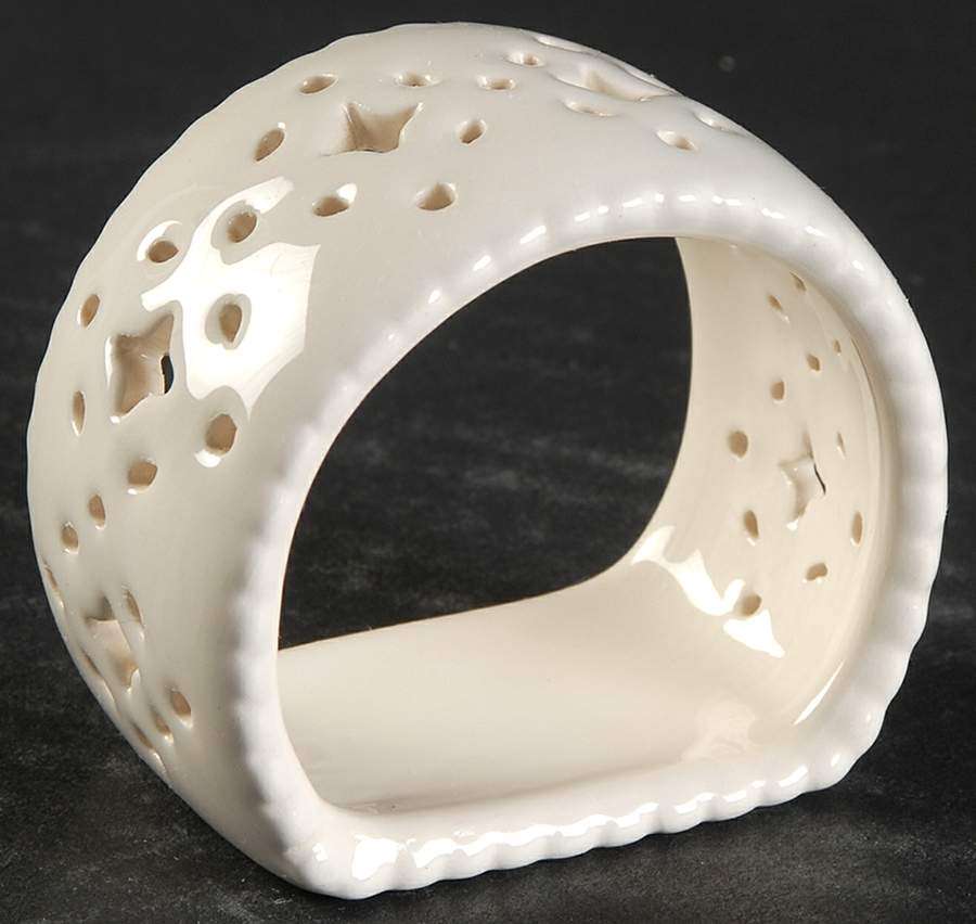 Creamware Pierced Napkin Ring by Hartley Greens-1