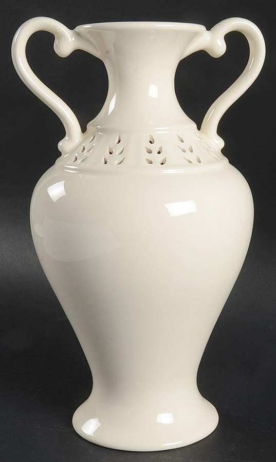 Creamware Pierced 11" Footed Urn by Hartley Greens-1