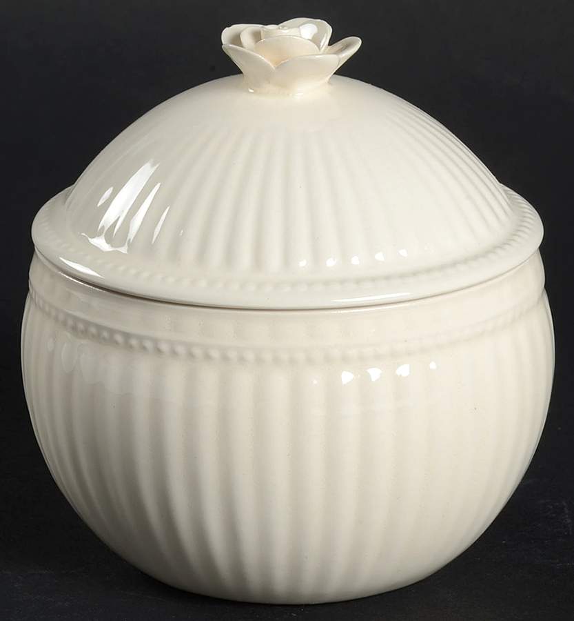 Creamware Pierced Trinket Box & Lid by Hartley Greens-1