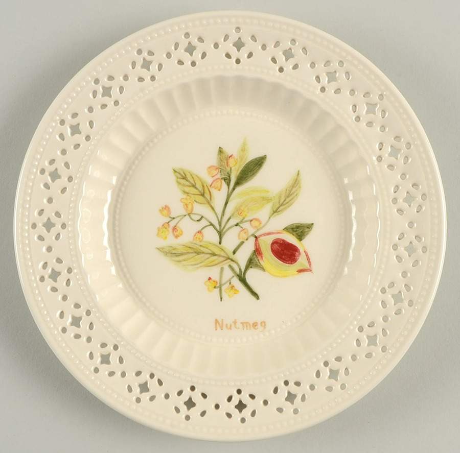 Creamware Pierced Accent Bread & Butter Plate by Hartley Greens-1