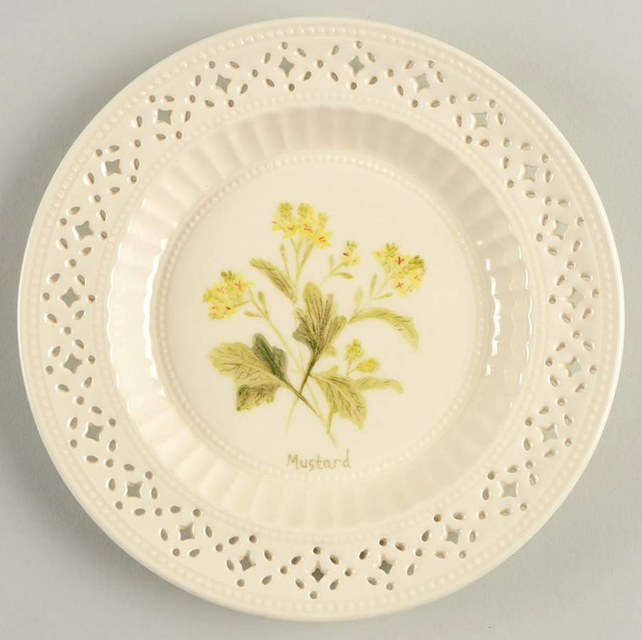 Creamware Pierced Accent Bread & Butter Plate by Hartley Greens-1