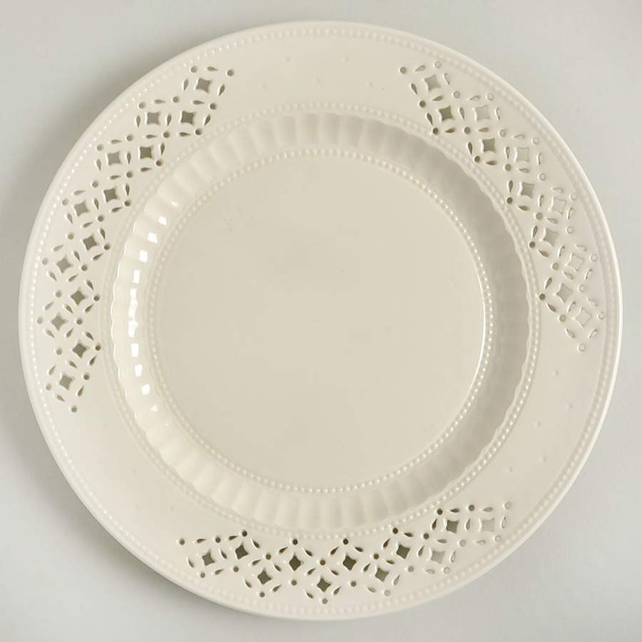 Creamware Pierced Salad Plate by Hartley Greens-1