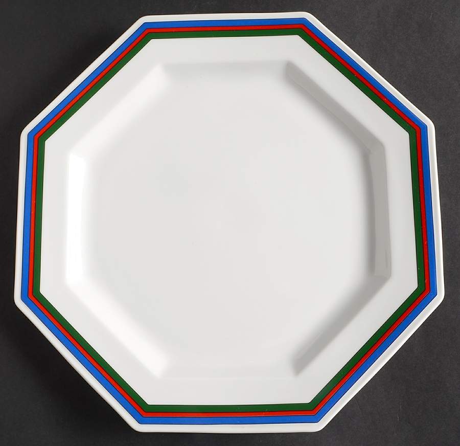 French Stripes Red 12" Chop Plate (Round Platter) by Daniel Hechter-1