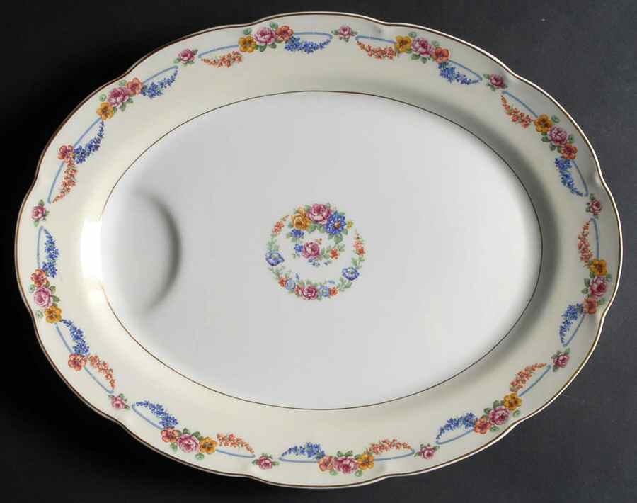 Picardy 16" Oval Serving Platter by Haviland-1