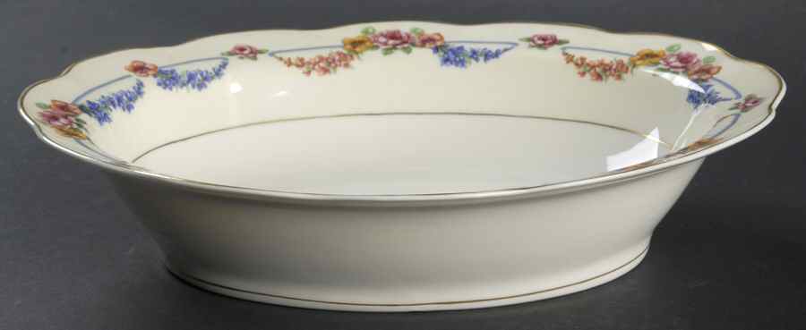 Picardy 9" Oval Vegetable Bowl by Haviland-1