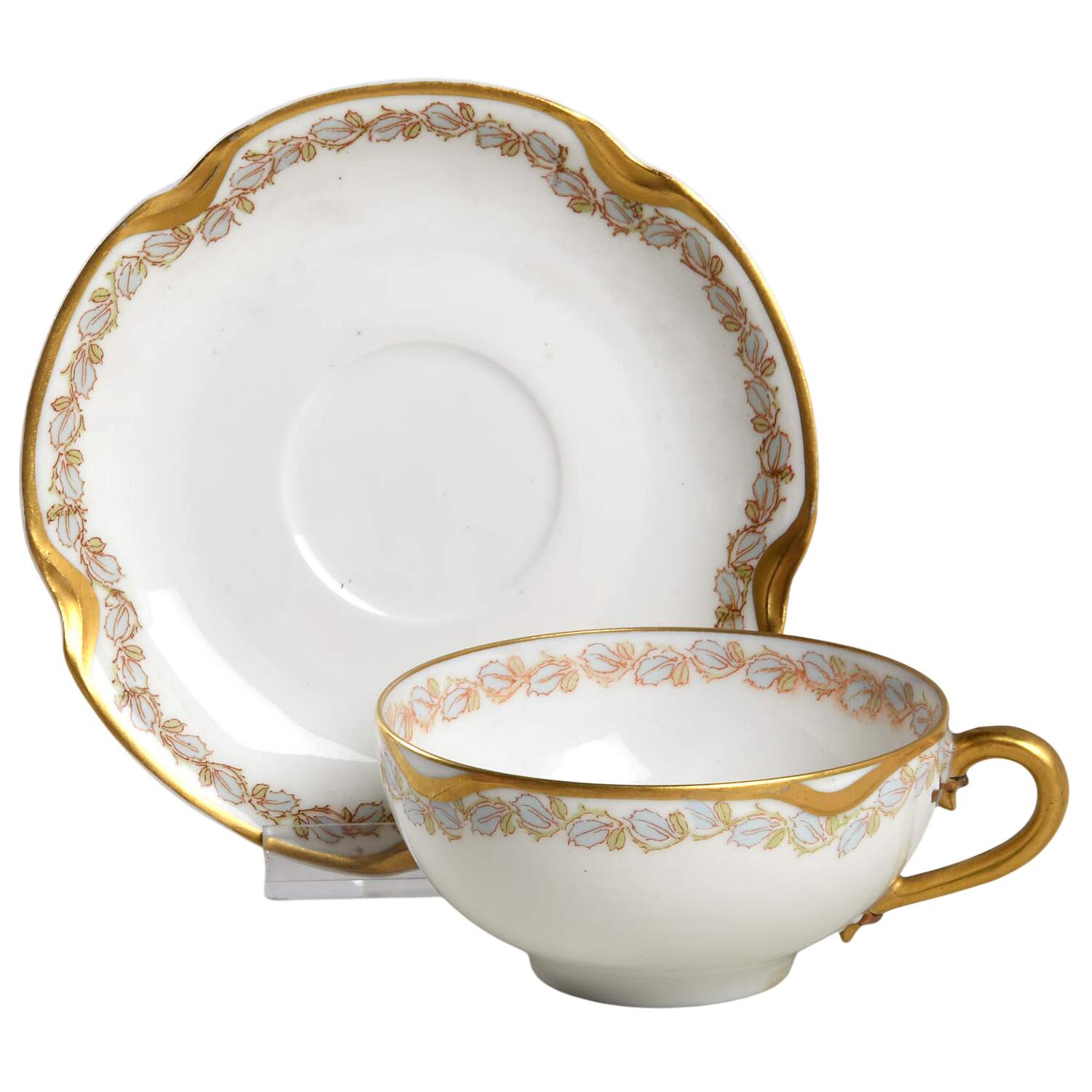 Schleiger 988 Flat Demitasse Cup & Saucer Set by Haviland-1