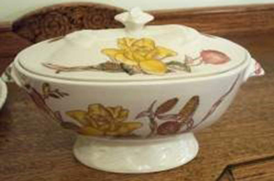Rosedale Oval Covered Vegetable by Harmony House China-1