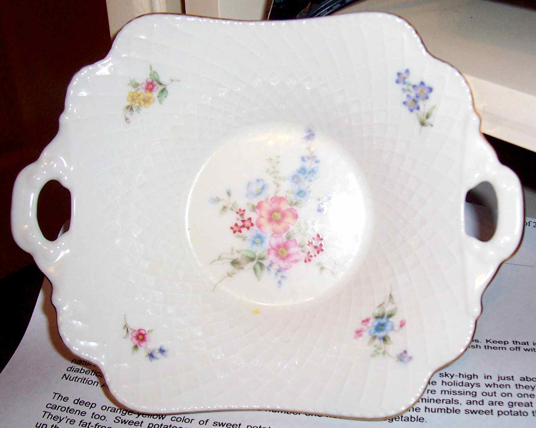 Romance Square Handled Cake Plate by Home Beautiful-1