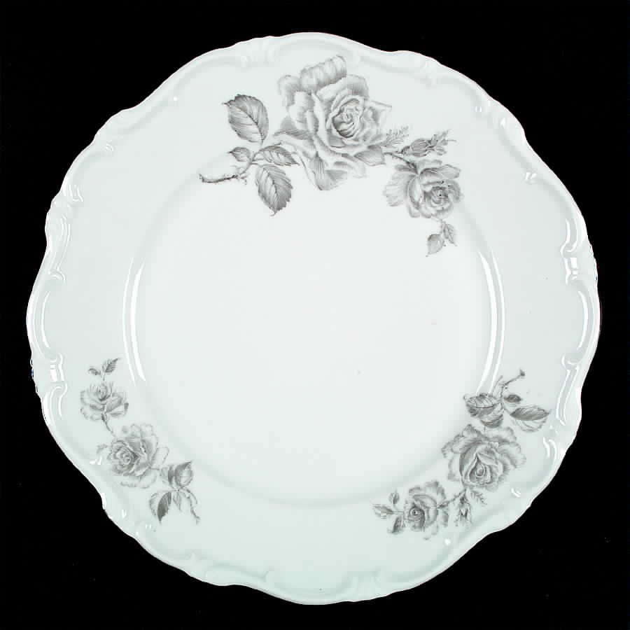 Damask Gray Dinner Plate by Hertel Jacob-1