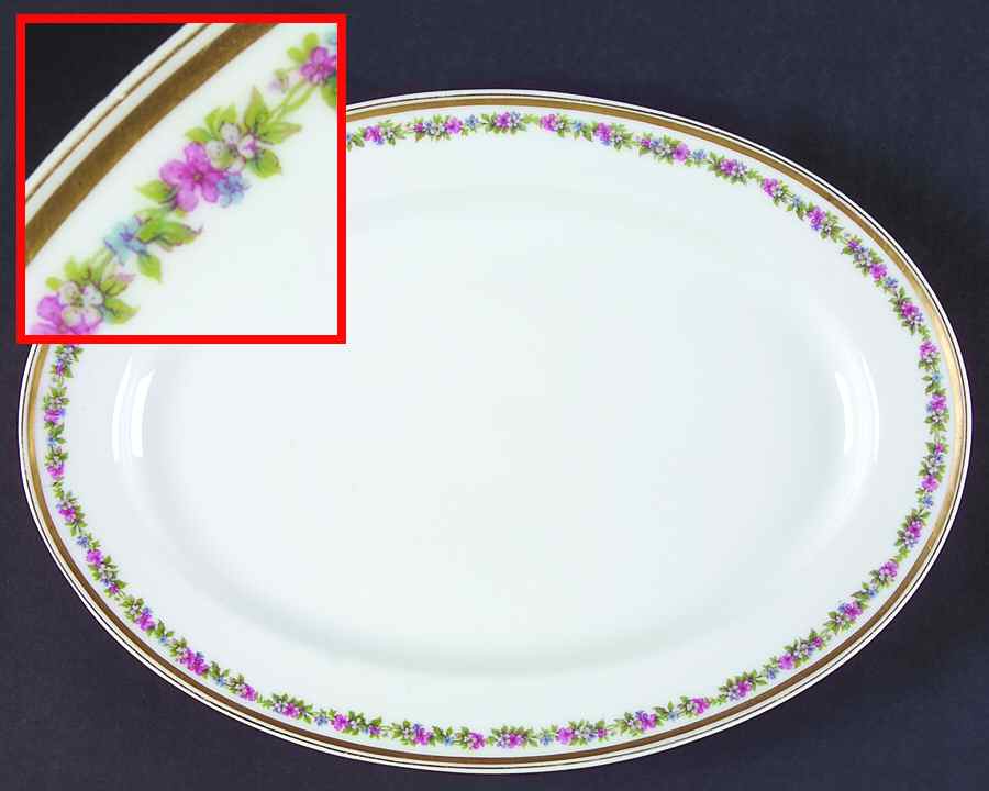 Schleiger 524b 11" Oval Serving Platter by Haviland-1