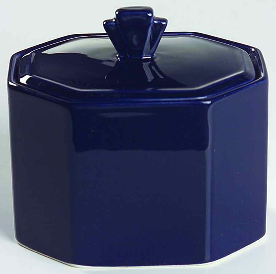 Paris Navy Sugar Bowl & Lid by Daniel Hechter-1